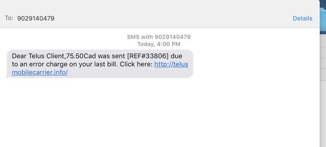 Looks like another Scam using Telus... | TELUS Neighbourhood
